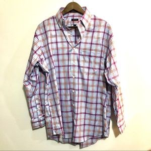 OVERTON men’s plaid button up shirt